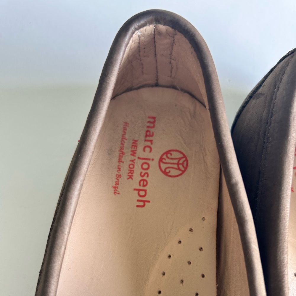 Marc Joseph Brown Suede Penny Loafers - Picture 7 of 16